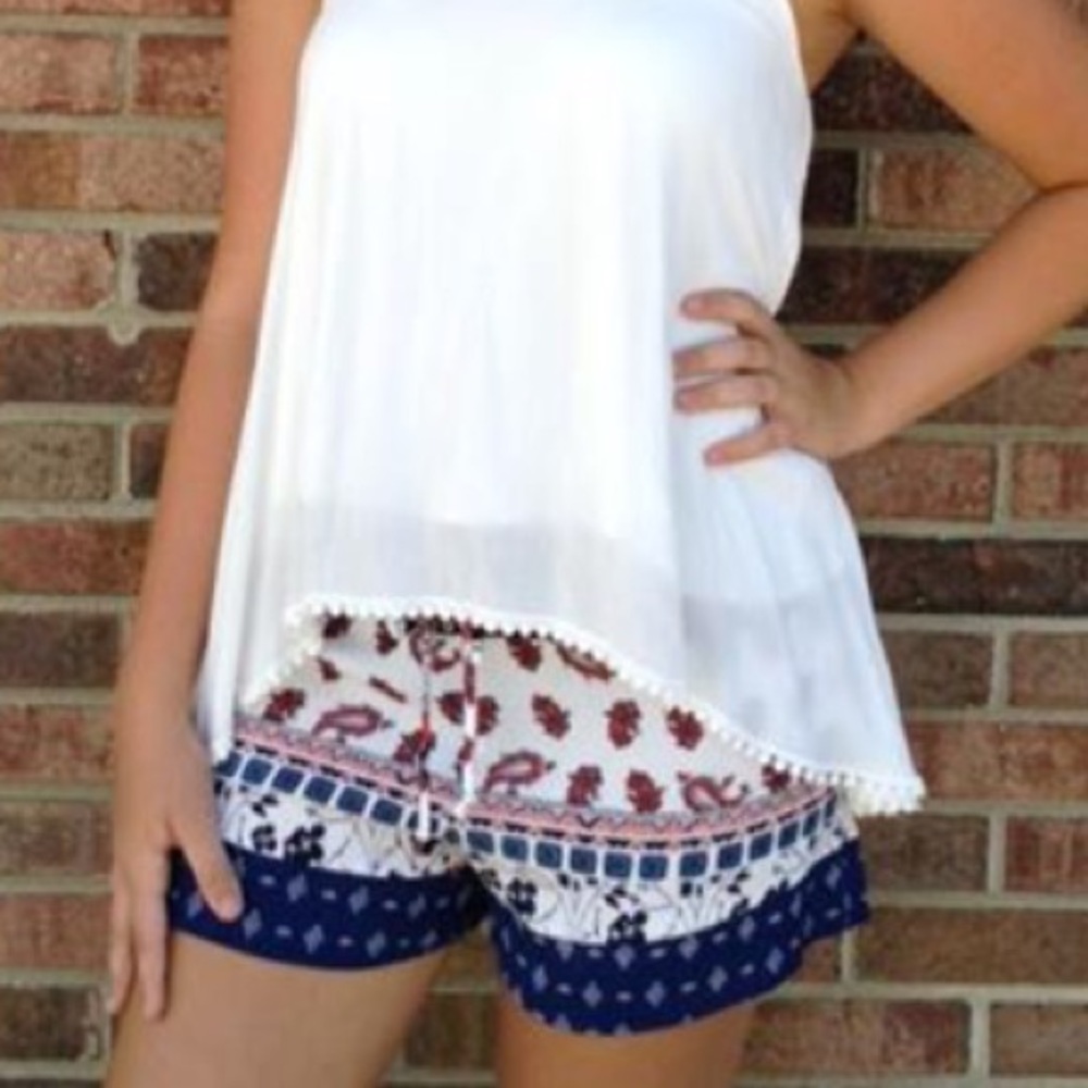 Orange Creek Paisley Print Crinkled Shorts!!